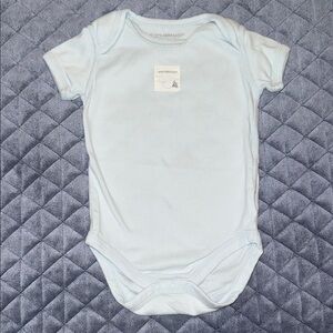 Burt's Bees Baby Light Blue Short-Sleeve Bodysuit